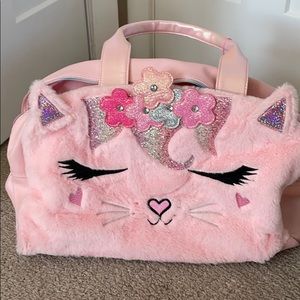NWT Girls pink overnight bag
